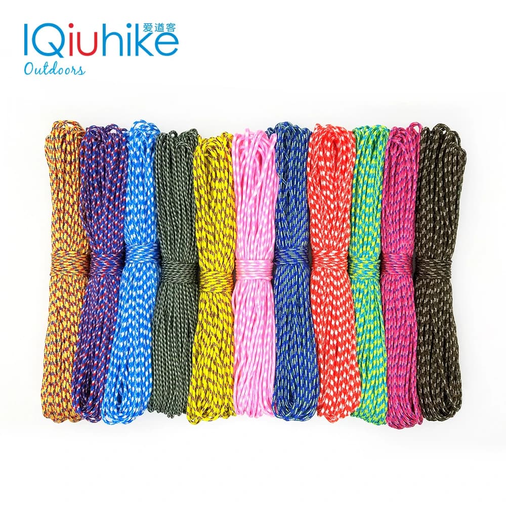 Paracord 100 couleurs 31 mètres - Corde parachute pour pêche, camping et survie
