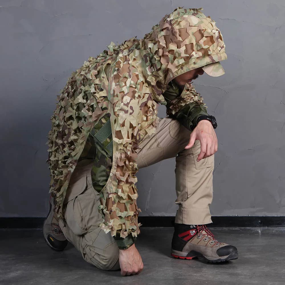 Ghillie Suit Léger Emersongear EM6975 - Tenue Secrète Chasse Pêche Camouflage Sniper