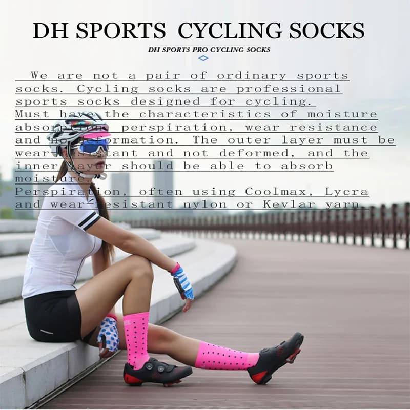 Chaussettes vélo femme performance MTB - Motifs funky pour cyclistes pêcheuses actives