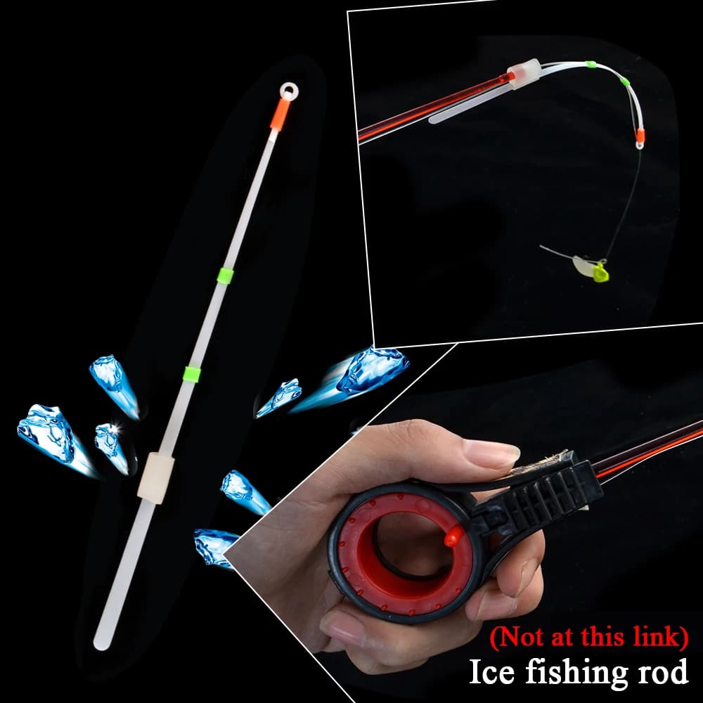 Kit 20 pointes NGB pour canne pêche hiver 10-18cm accessoires pêche glace et montage