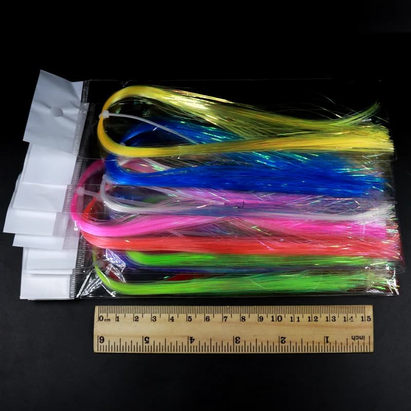 Matériaux montage mouches flashabou perle UV 0.5mm pour pike saumon truite pêche streamer