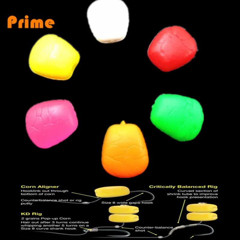 Appâts maïs flottants 50PCS - Leurres pop-up bioniques pour carpe avec simulation réaliste