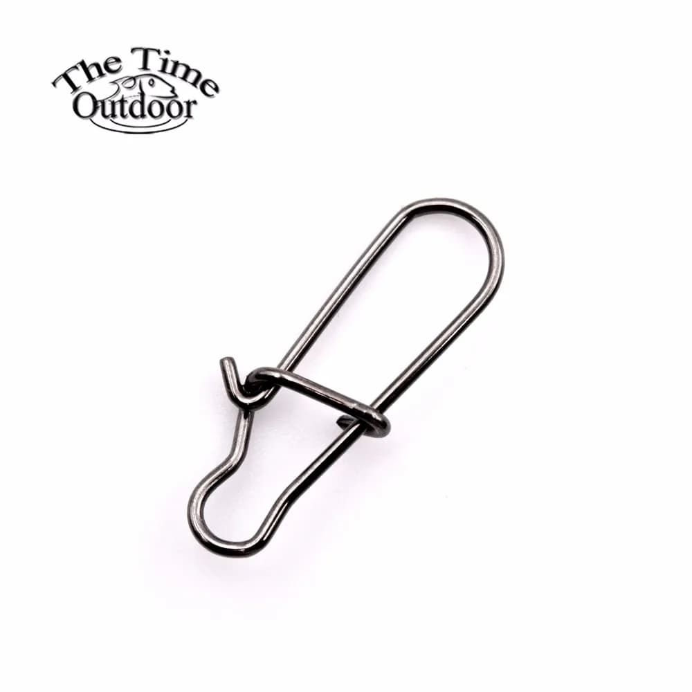 100 mousquetons à ressort inox pour pêche - connecteurs sécurité snaps barrel swivel