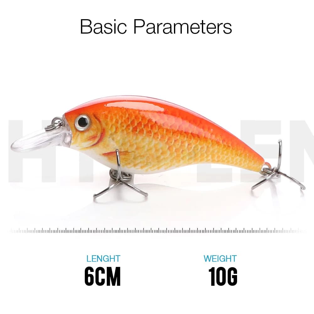 Leurre dur TREHOOK 6cm 10g Black Minnow - Wobbler flottant pour truite et black bass