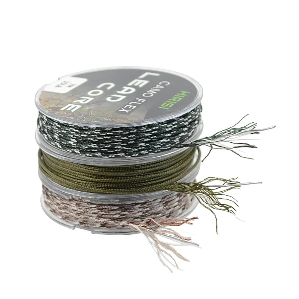 Ligne plombée carpe 35LB 7 mètres pour montage hair rig - tresse 3 couleurs résistante
