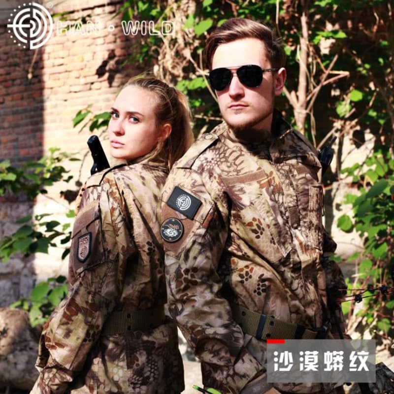 Uniforme militaire camouflage homme manches longues pour chasse et pêche tactique ghillie