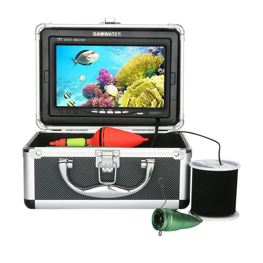 MAOTEWANG Caméra vidéo pêche sous-marine 7 pouces HD 165 degrés kit 6 LED 1W lumière blanche sondeur 1000tvl 20 30 50m