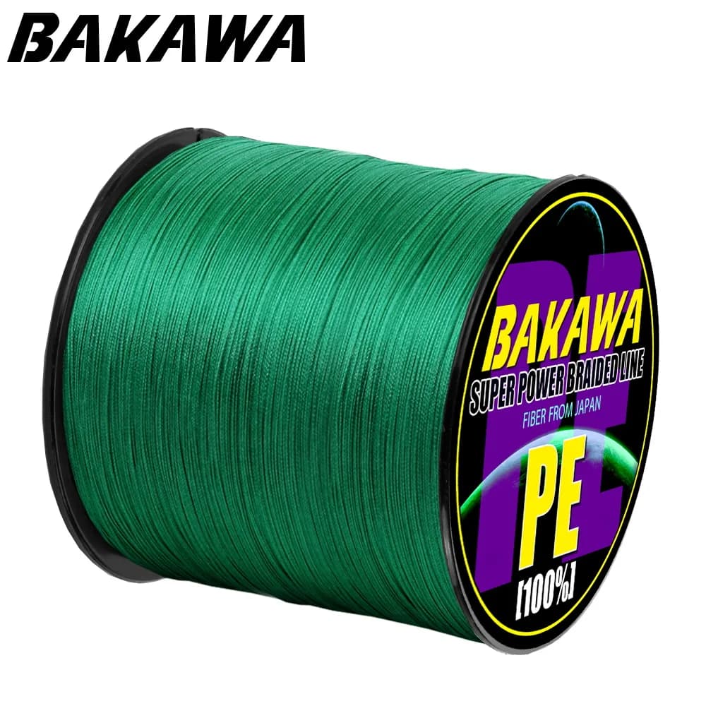 Ligne de pêche BAKAWA PE tressée 4 brins 300m flottante 0.2-0.42mm pour pêche en surface