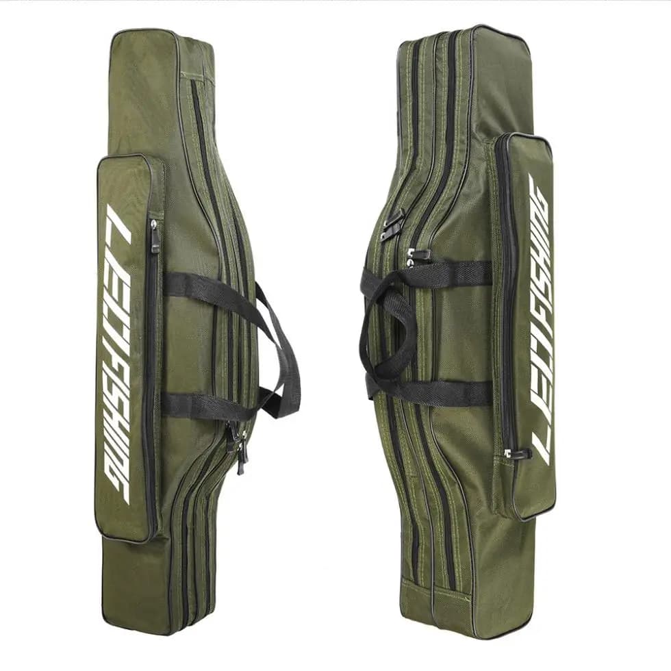 Sac pliable double couche 600D Oxford pour cannes de pêche mer - 0.8m à 1.5m grande capacité