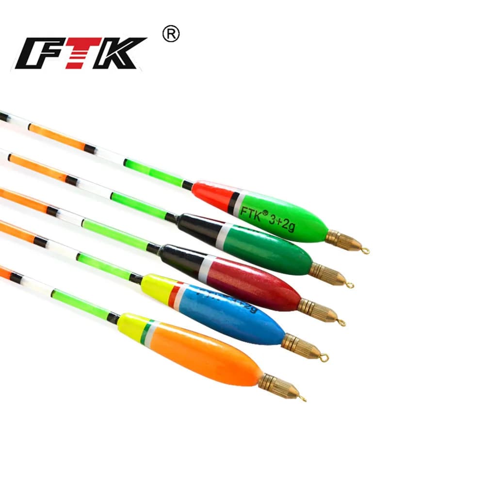Lot de 5 flotteurs Barguzinsky Fir Vertical Pesca 3+2g 4+2g 5+2g 6+2g pour la pêche à la carpe