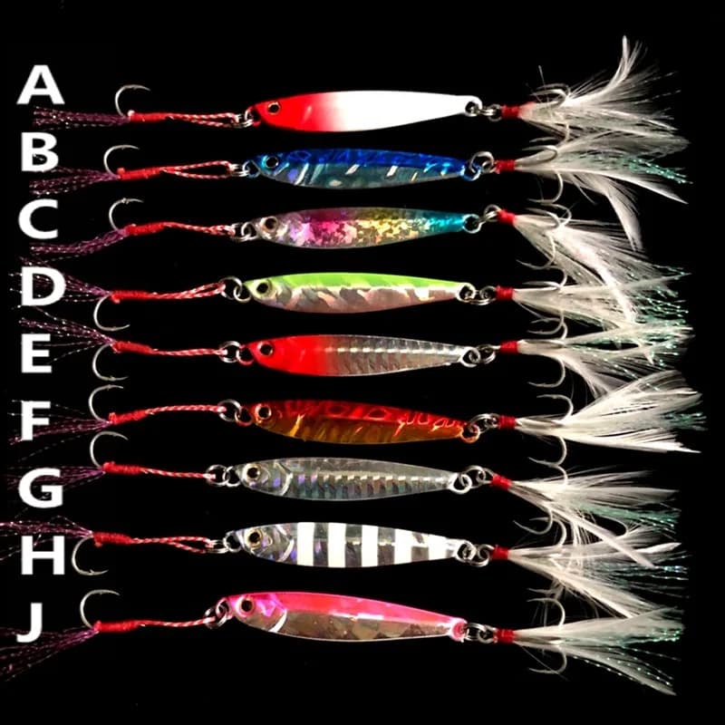 Leurre métallique jig brillant 15g 6cm pour la pêche du bord - Leurres artificiels en vente à l'unité