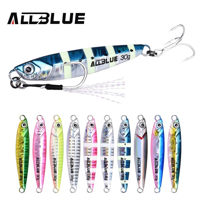 Cuillère de jigging ALLBLUE 20G/30G pour bar en mer - Leurre métallique casting rivage