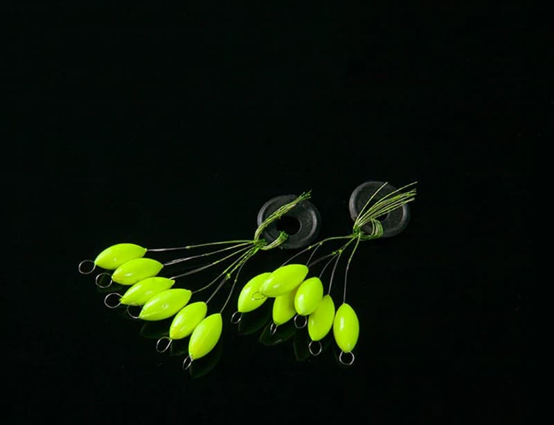 Lot 30 flotteurs olive 7 étoiles 6 en 1 tailles S/M/L - mini flotteurs pêche accessoires B209