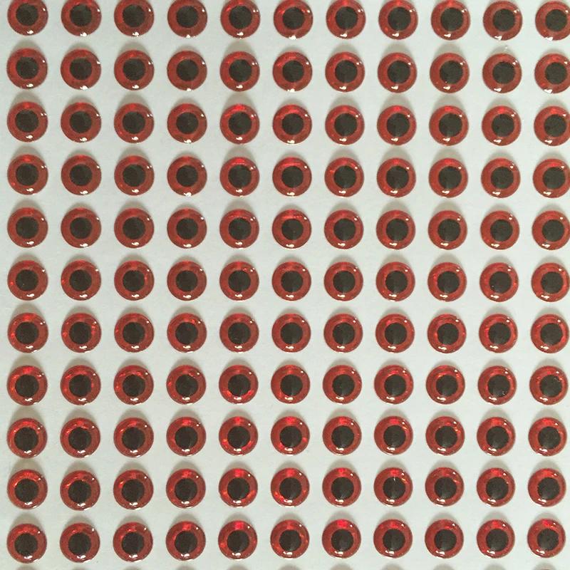 Yeux 3D XIDIAOYU 300 pièces pour leurres - Accessoires de customisation argent/rouge 3mm à 6mm