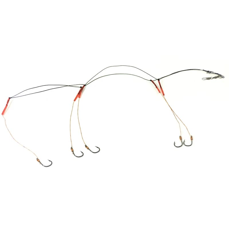 Hameçon simple acier inoxydable 5#-14# avec émerillon et leurres pour pêche combinée