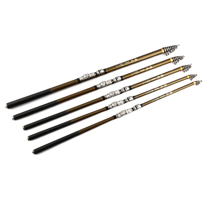 Canne rock fishing super dure carbone télescopique 2.7-6.3m pour pêche mer et feeder polyvalente