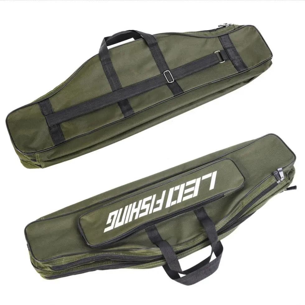 Sac pliable double couche 600D Oxford pour cannes de pêche mer - 0.8m à 1.5m grande capacité