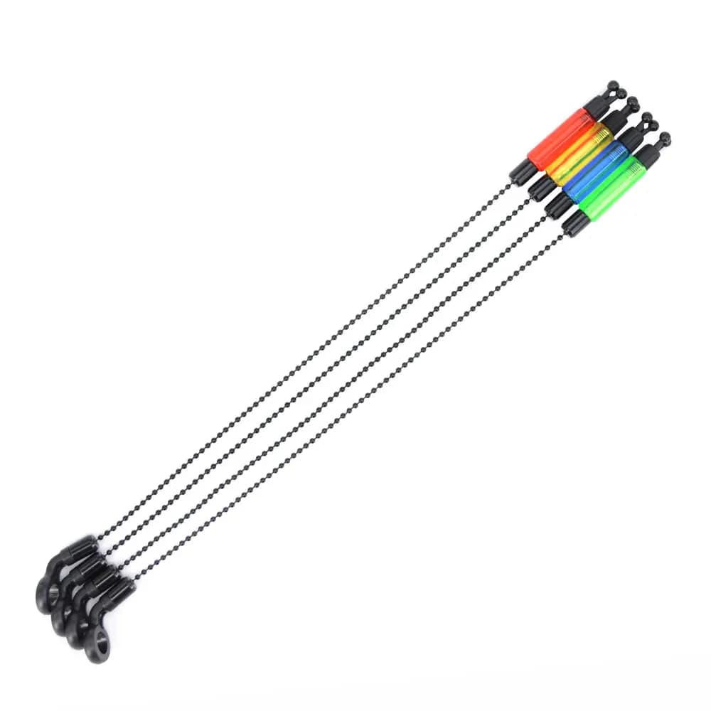 Hangers bobbins swingers Hirisi avec chaîne acier - Indicateurs 4 couleurs pour alarmes carpe