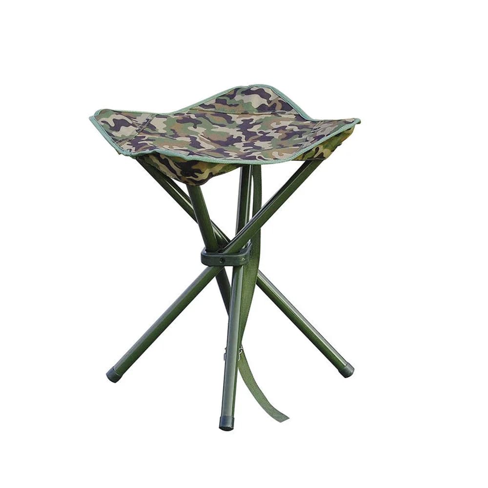 Tabouret pliant carré haute résistance acier support 300lbs pour pêche camping activités outdoor