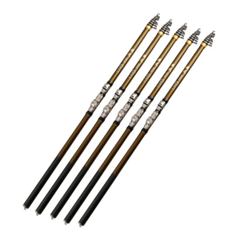 Canne rock fishing super dure carbone télescopique 2.7-6.3m pour pêche mer et feeder polyvalente