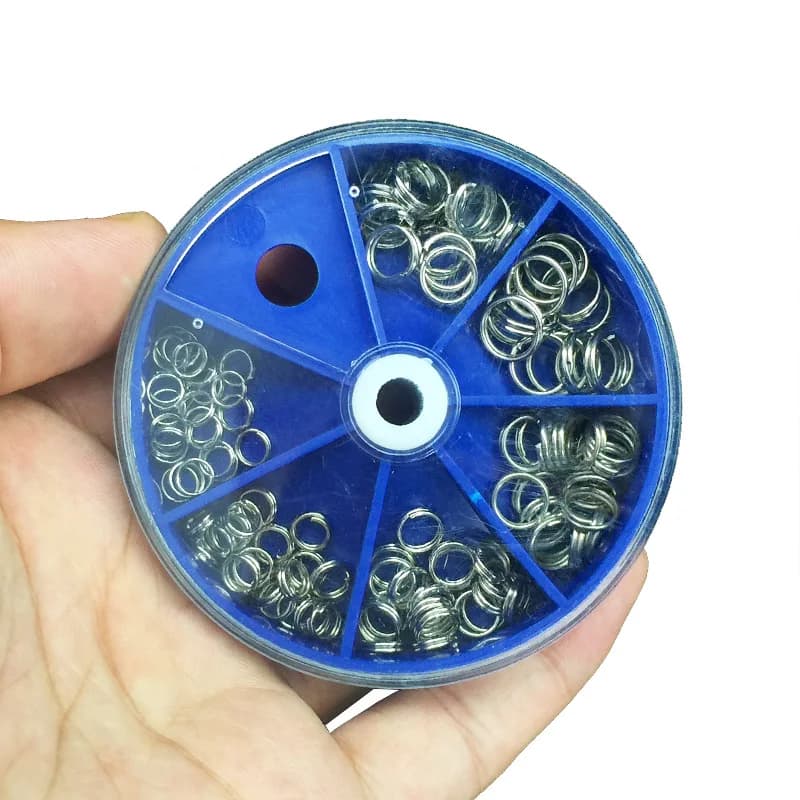 116PCS Anneaux Ouverts Inox pour Leurres de Pêche - Connecteurs Accessoires Pêche Crankbaits