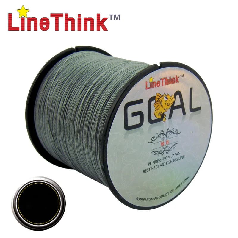 Ligne de Pêche Tressée Multifilament 100% PE GOAL Japan, 8LB à 100LB, Durable et Résistante