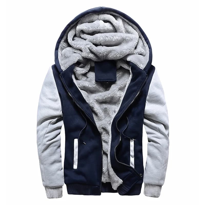 Veste camouflage homme épaisse polaire avec capuche pour pêche discrète hivernale