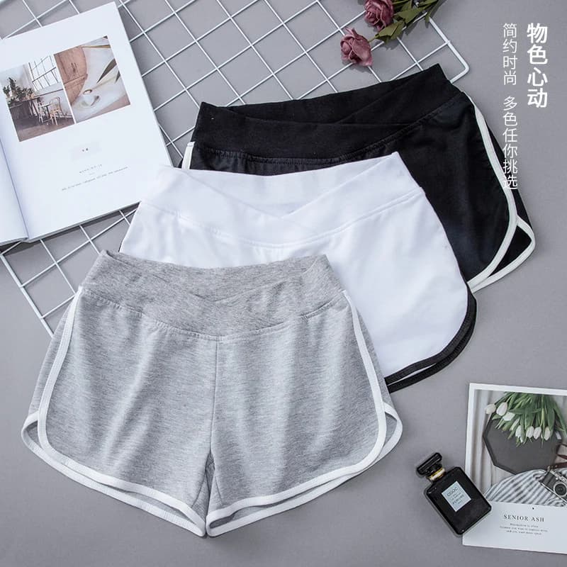 Shorts de sport maternité pour pêche enceinte, taille haute confortable pour pêche pendant la grossesse