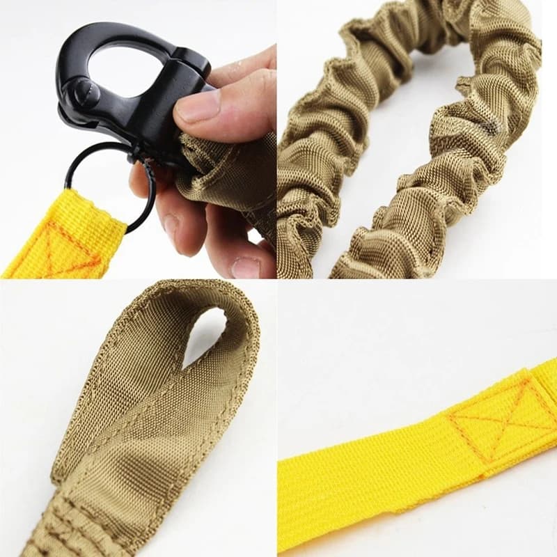Lanière de sécurité à libération rapide pour pêche - Sangle élastique pour sac banane et équipement