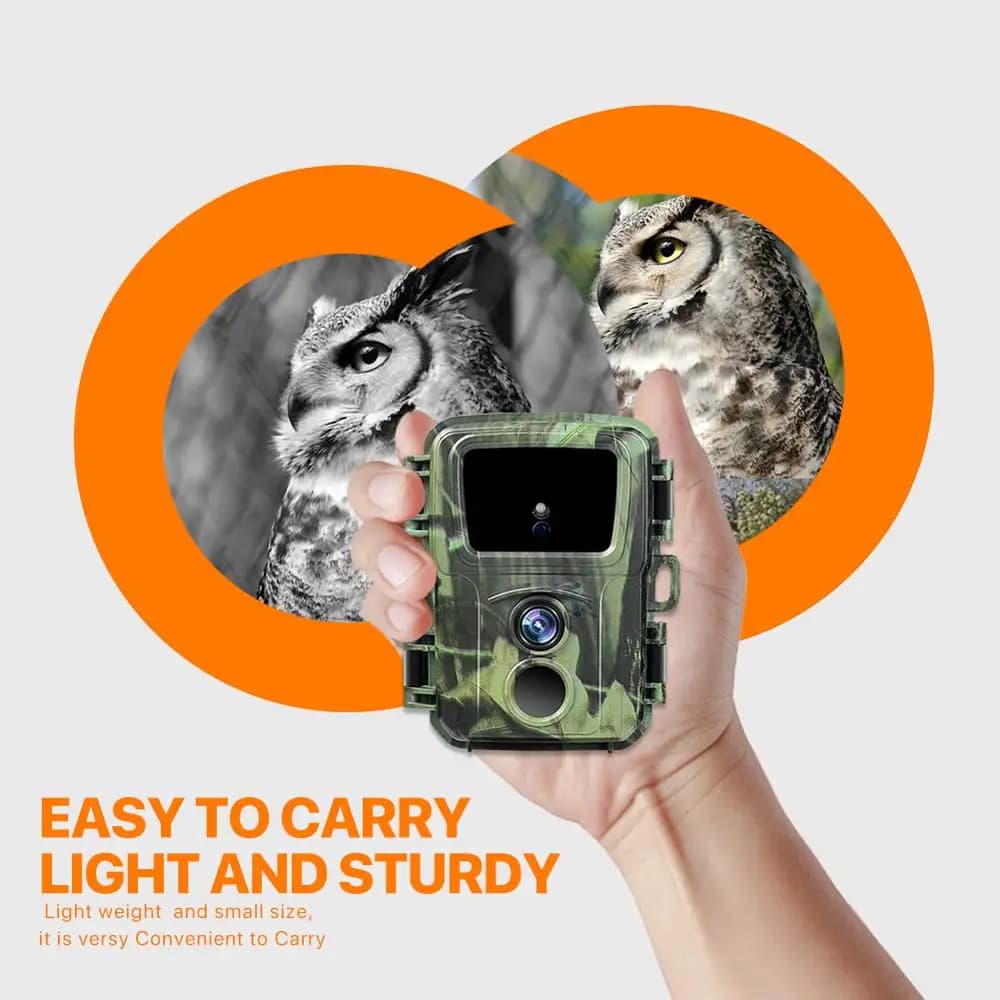 Mini caméra de chasse 20MP 1080P Mini600 - Piège photo faune forestière étanche iP65 surveillance piste