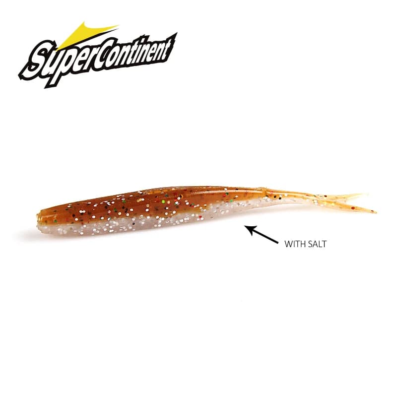 Leurre souple HP MiNNOW 75mm queue fourchue 15 pièces - appât silicone petit calmar pêche road
