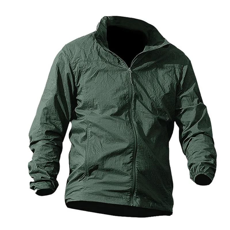 Veste tactique homme été 2025 imperméable - Coupe-vent légère à capuche séchage rapide anti-UV casual