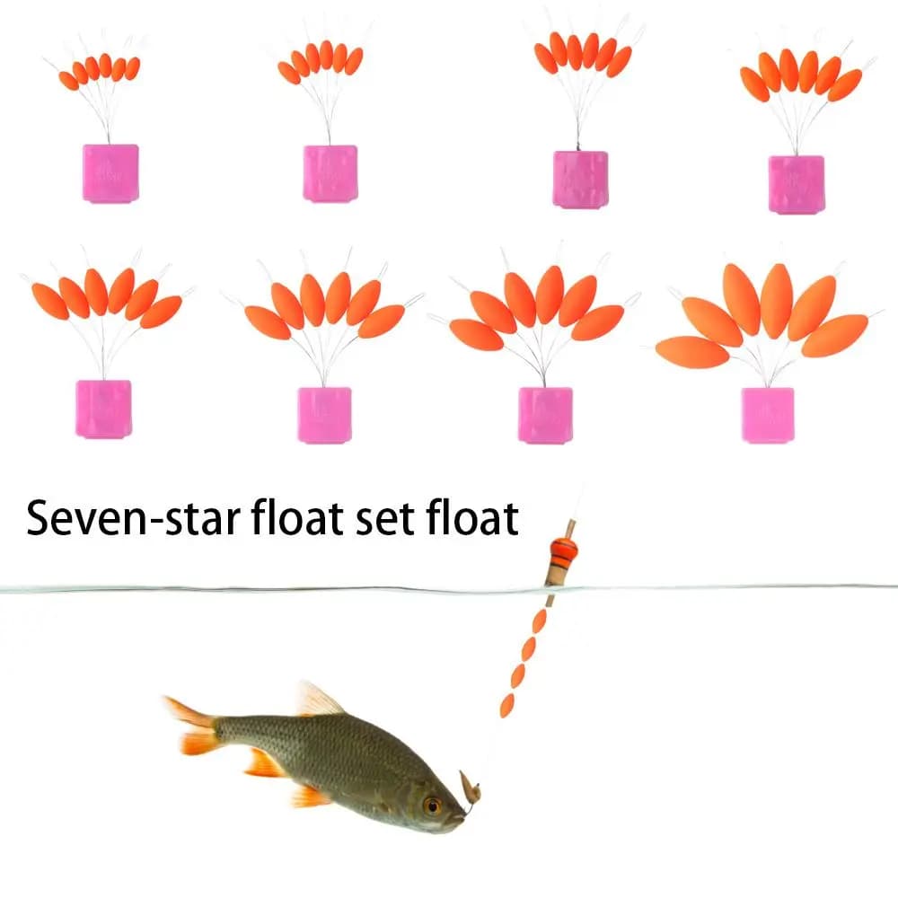 Flotteur de pêche professionnel olive 7 pièces durable pour carassin et carpe ligne groupe