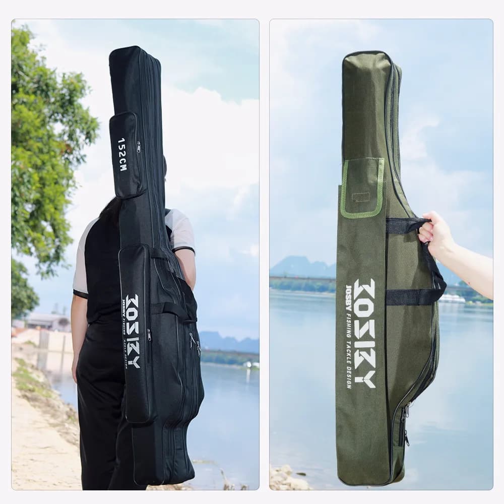 Sac de transport pliable canne à pêche portable 122cm 152cm 182cm rangement moulinet accessoires