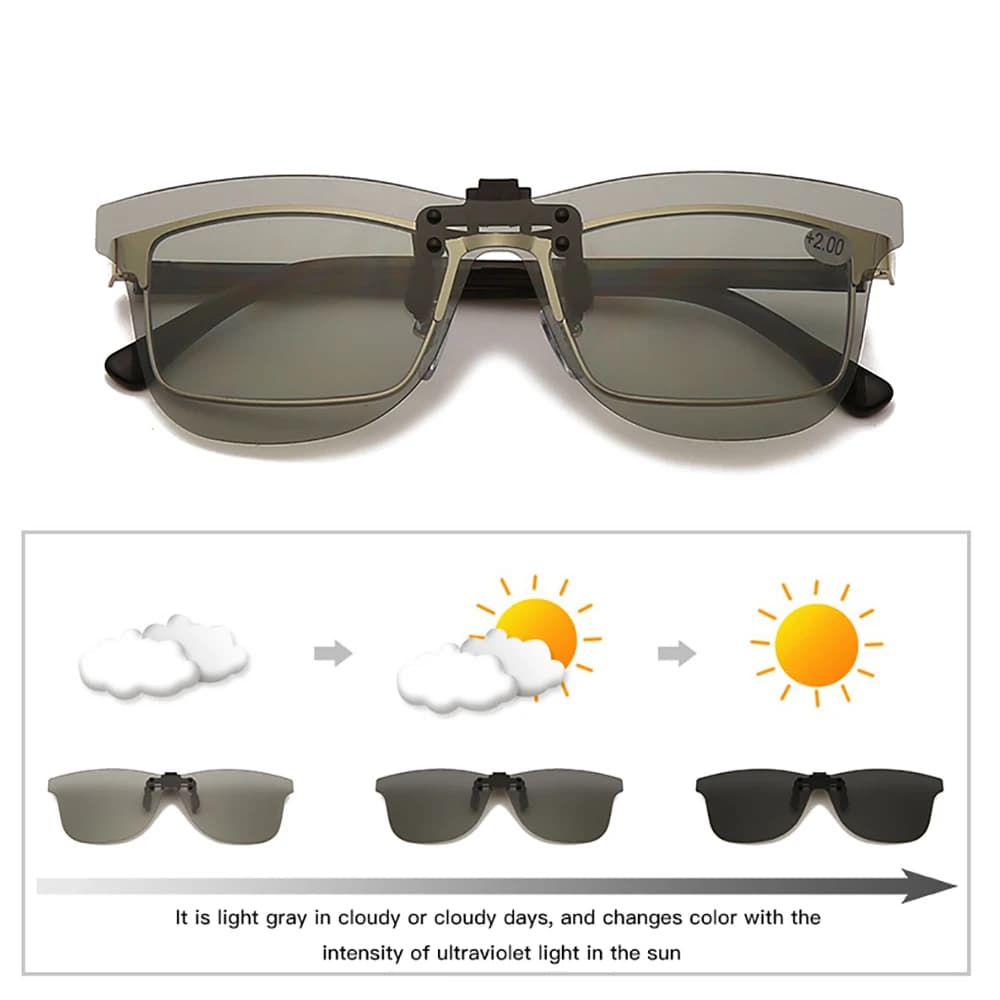 Lunettes de conduite nuit polarisées VIVIBEE clip jaune UV400 pour pêche et conduite nocturne