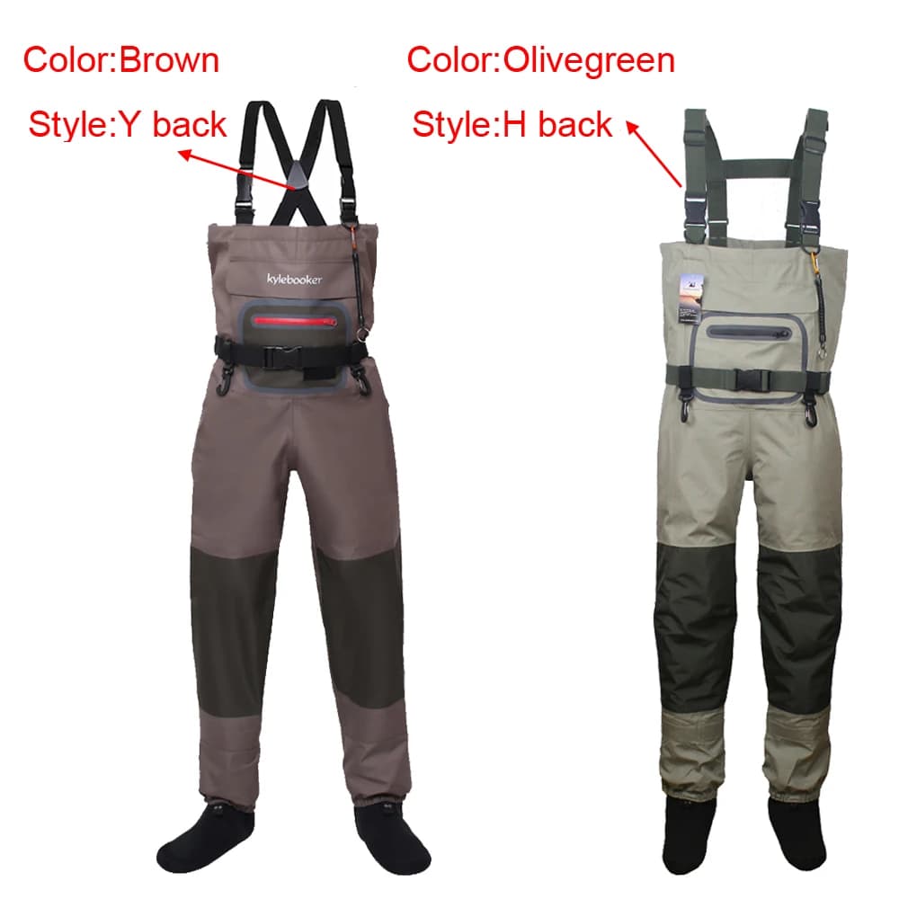 Combinaison de pêche respirante et confortable pour homme et femme, waders cuissarde pieds nus durable