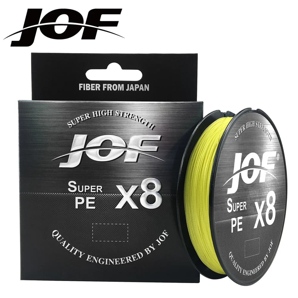 JOF Braided Fishing Line 8 brins PE multifilament 150-500m pour pêche sportive eau douce et mer
