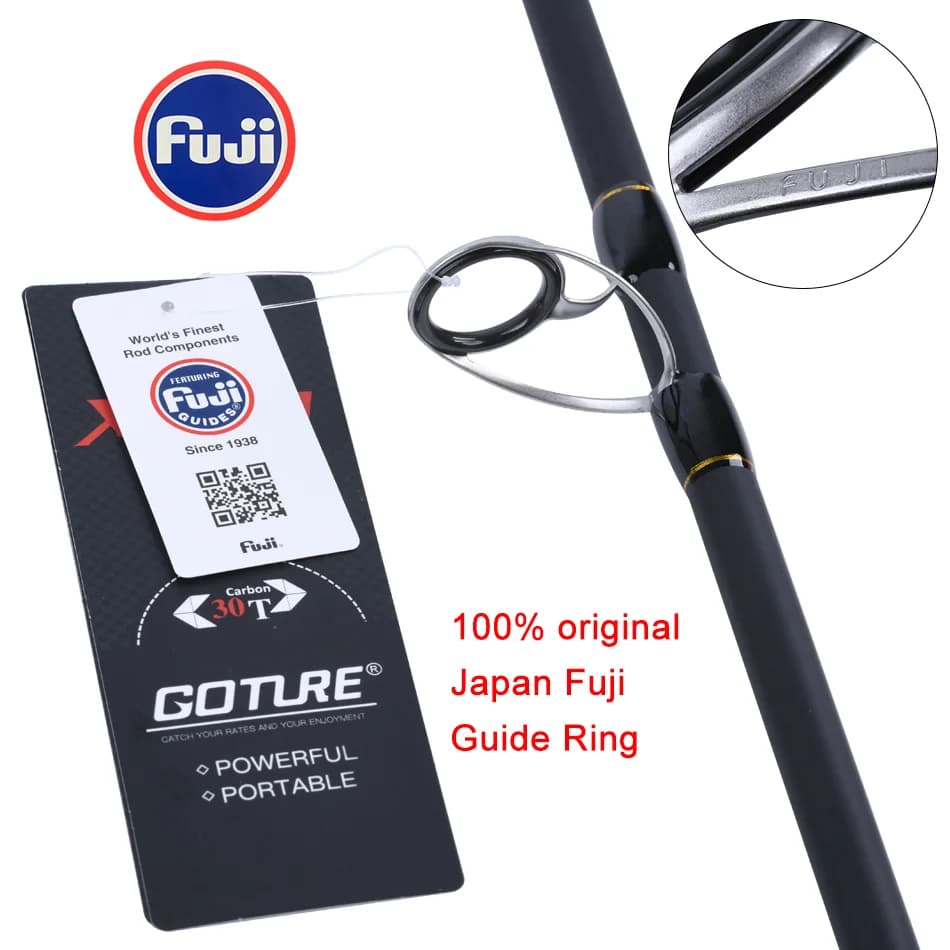 Canne Fuji portable carbone 2.1m-3.6m avec tube - Spinning et casting travel rod M MH ML FAST