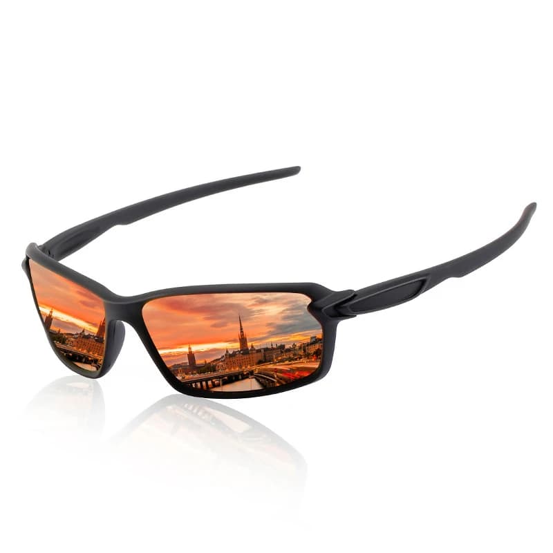 Lunettes de soleil polarisées carrées homme pour pêche sportive et conduite - UV400 protection totale