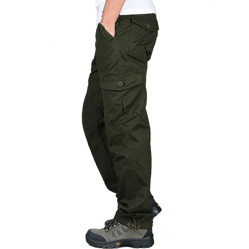 Pantalon cargo printemps automne multi-poches tactique pêche streetwear droit homme