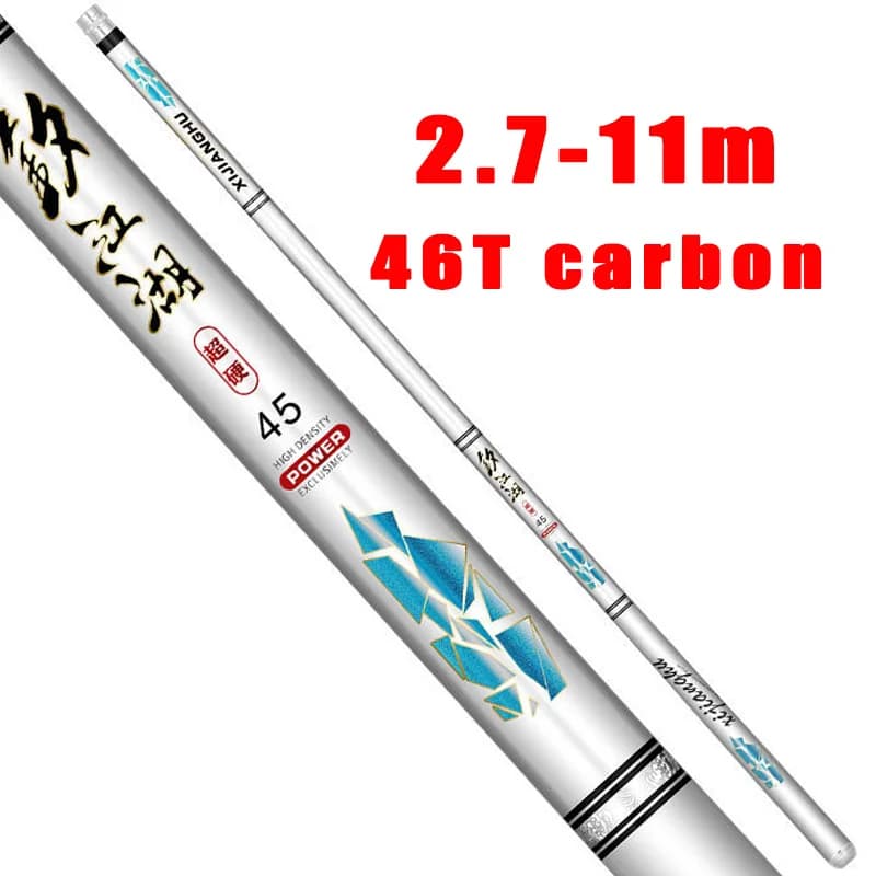 Canne Tenkara Carbon Hand Rod 28-Tuning 7m à 11m pour pêche à la carpe et ruisseau