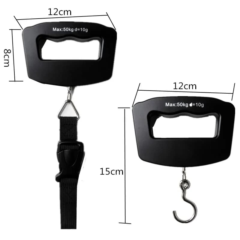 Pèse-personne électronique portable 50Kg mini accrocheur pêche balance numérique affichage bleu précision 10g