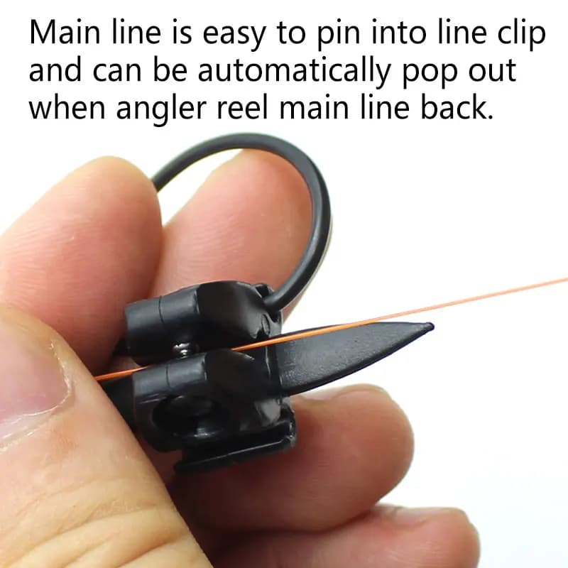 2 Bobbins Mini Clip Nylon pour Ligne Principale Pêche Carpe Indicateur Touche Léger Accessoire