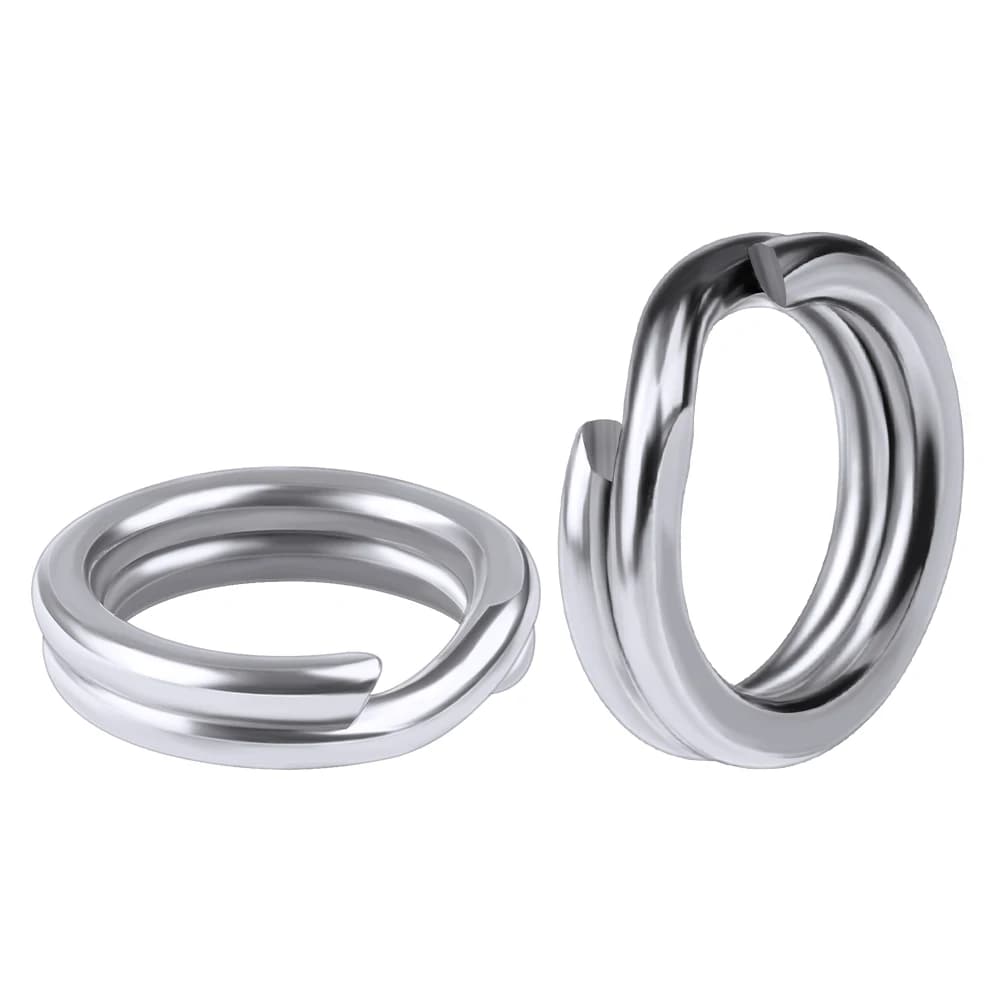 50 anneaux split pêche inox argent PROBEROS pour leurres CrankHard accessoires connecteurs 0#-12#