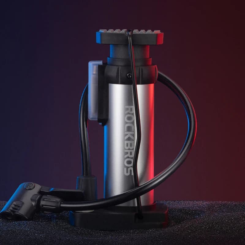 Pompe à pied ROCKBROS portable 100PSI - Gonfleur VTT et vélo de route pour pêcheurs cyclistes