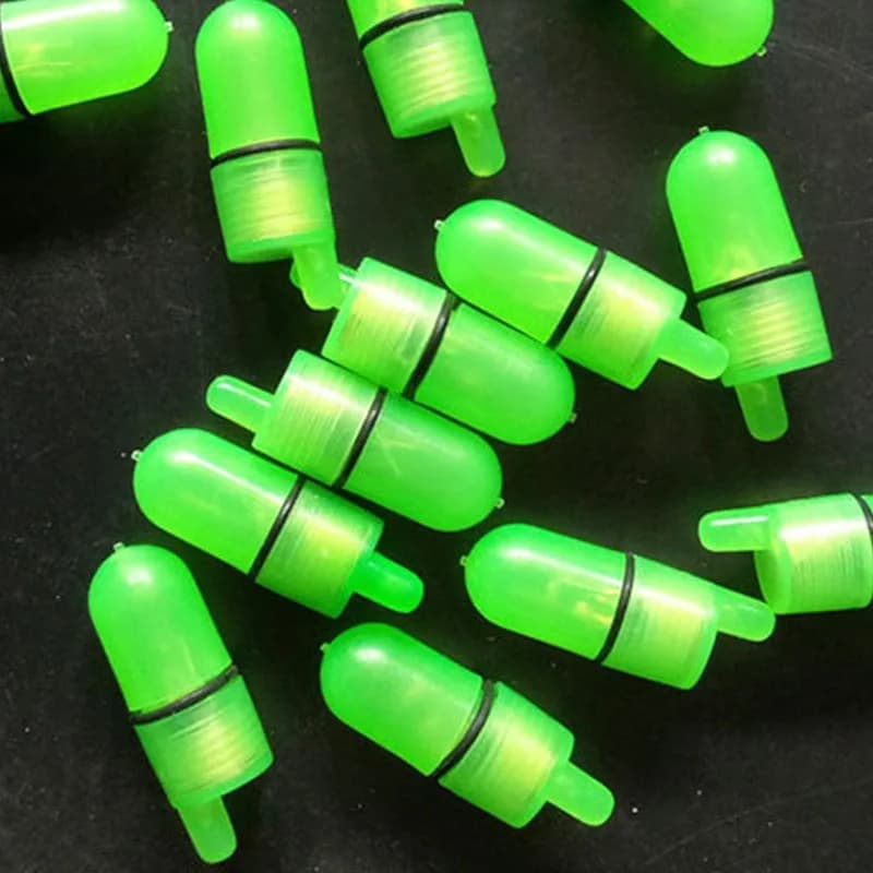 20 clips luminescents LED pour pêche de nuit - accessoires lumineux pour cannes et alarmes sonores