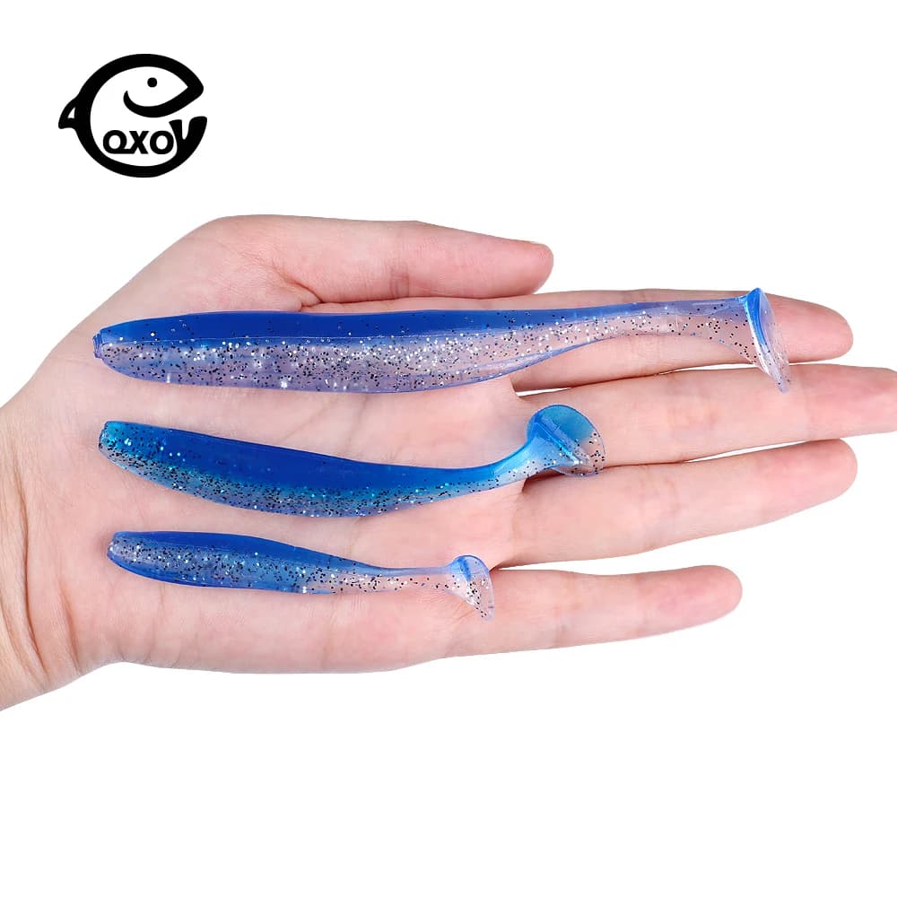 Leurre souple QXO 10 leurres silicone pêche mer appât artificiel 7cm 10cm 13cm pour poissons carnassiers