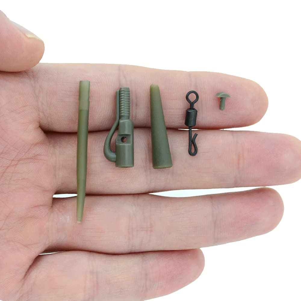 40 clips plombs sécurité carpe Hirisi avec cônes caoutchouc anti-emmêlement accessoires rig M5-1