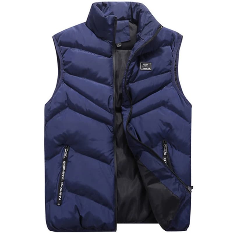 Gilet grande taille épais en coton pour pêcheurs, sans manches et confortable tailles larges jusqu'à 8XL