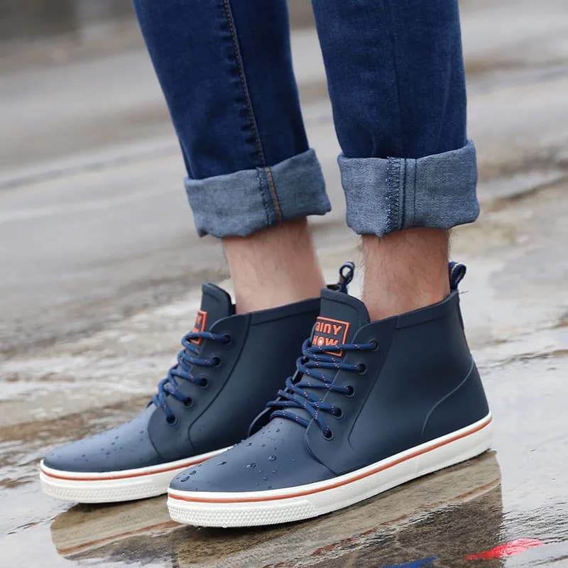 Bottes de pêche courtes caoutchouc homme 2020 neuves jardin loisirs extérieur antidérapantes